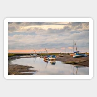 Evening Light over the River Glaven at Blakeney Sticker